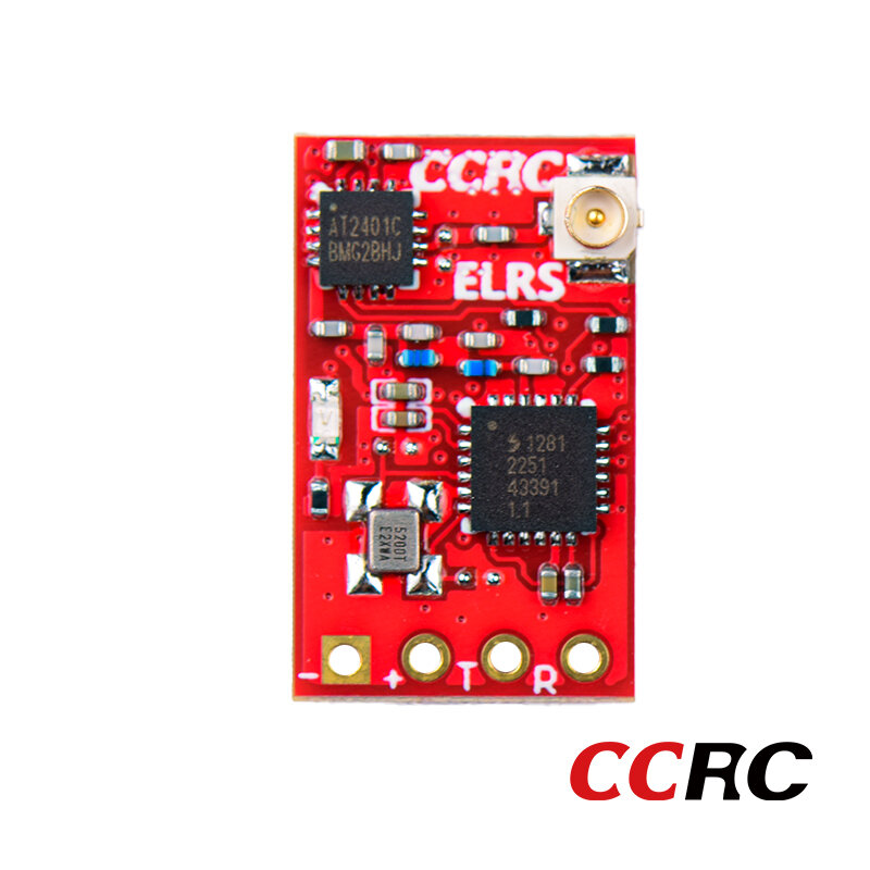 Ccdn-receptor ELRS 2,4G para Dron de carreras teledirigido, dispositivo con antena tipo T, mejor rendimiento en rango de latencia de velocidades