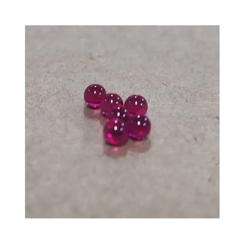 Bolas de rubí de bola de cuarzo hechas de corindón sintético, gemas de piedra, 2mm, 3mm y 4mm, 50 unids/lote por paquete