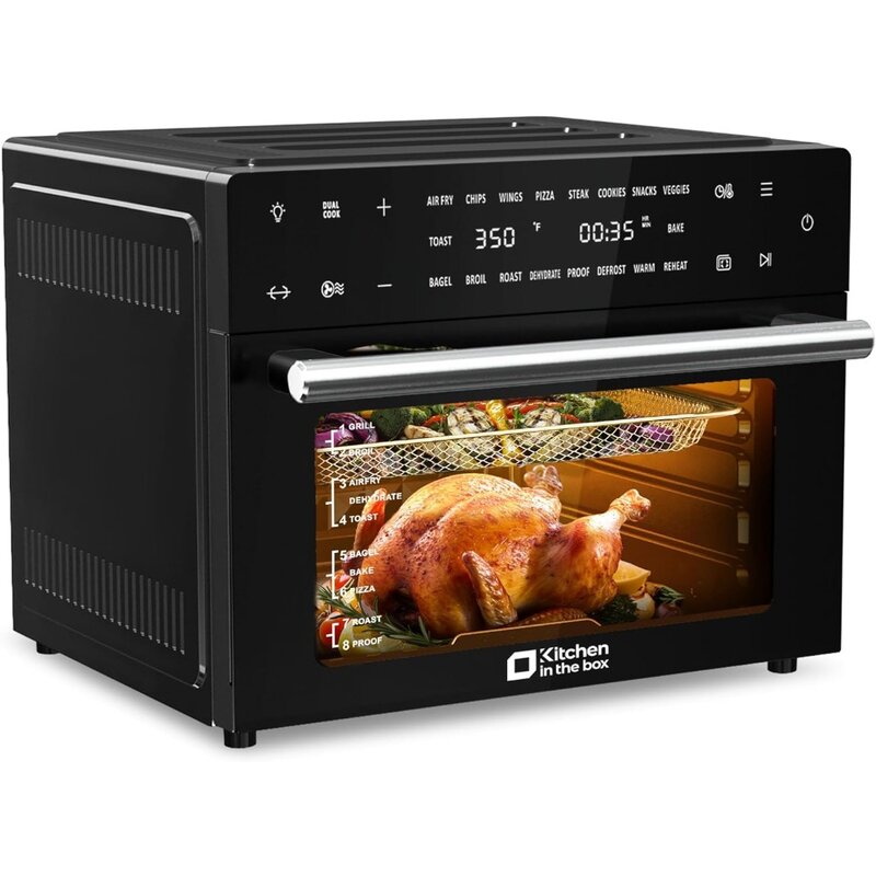Oven pemanggang roti Digital, Kombo pemanggang roti Digital, Dapur dalam kotak meja Oven konveksi, penggorengan udara pintar 19 dalam 1, Oven Pizza dengan