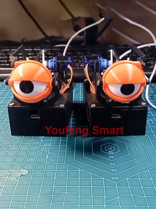 Control Web/APP SG90 ojos biónicos robóticos izquierdo y derecho para Arduino, Kit de Robot con impresora 3D, juguetes programables ESP8266