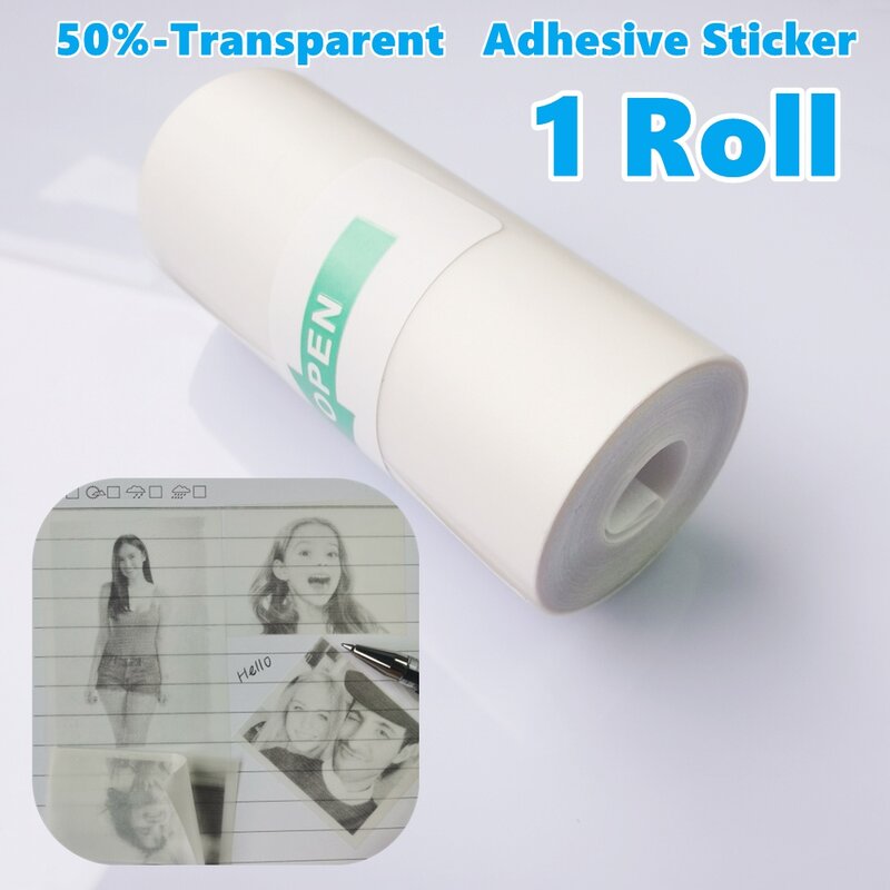 Rollos de papel fotográfico térmico de 57x25mm/15mm, fondo de colores, etiqueta de recibo, papel adhesivo para impresora fotográfica de bolsillo Peripage C9 de 57mm