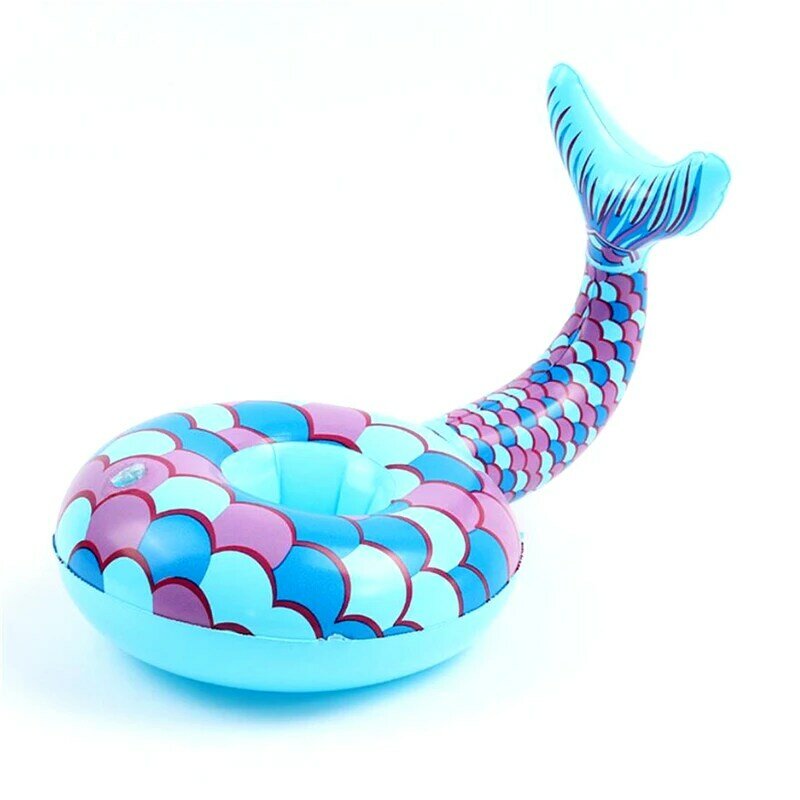 Nadmuchiwany uchwyt na kubek jednorożec Flamingo uchwyt na napoje pływanie pływający w basenie kąpiel zabawka basenowa Party pasek dekoracyjny podstawki