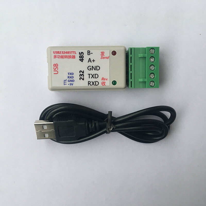 Convertidor de USB a USB 485 a 232, convertidor multifuncional a TTL con luz indicadora, tres en uno, 232 a 485