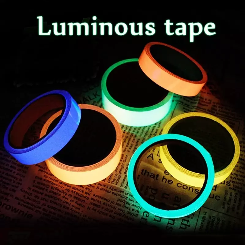 3/5/10M Luminous Tape Green/Blue/Pink Three-Colour Night Vision Glow In Dark Safety Warning Security Stage Home Decoration Tapes