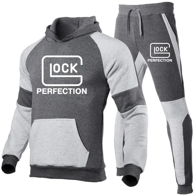 2024 vendita primavera autunno nuova pistola Glock Logo del marchio cotone stampato personalizzabile Mens confortevole messo insieme Set popolare