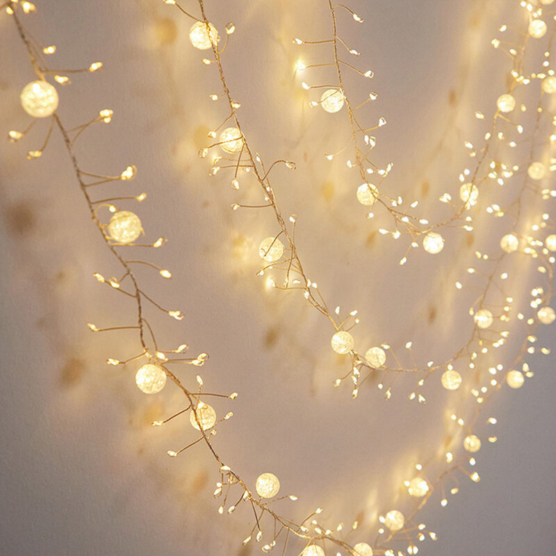 8 طرق كريستال الكراك الكرة الجنية سلسلة أضواء في الهواء الطلق 6 متر 400 المصابيح عيد الميلاد أكاليل الألعاب النارية أضواء لحديقة ديكور الحفلات