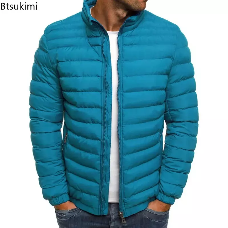 2024 giacca invernale calda da uomo cappotto con cerniera cappotto sportivo cappotto maschile solido colletto alla coreana giacca Casual abbigliamento da uomo alla moda Outwear vestiti