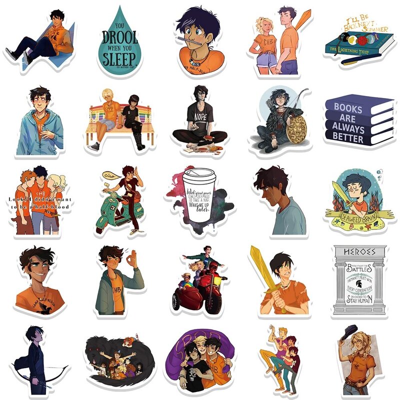 10/30/50PCS Cool Movie Percy Jackson Cartoon Stickers DIY Decoration Suitcase Notebook Phone Stationery Car Sticker Decals Gift