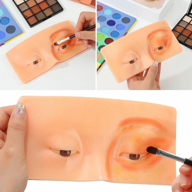 Idealna pomoc do ćwiczenia makijażu twarzy makijaż oczu manekin silikonowa deska do ćwiczeń/podkładka silikonowa bioniczna skóra do rzęs