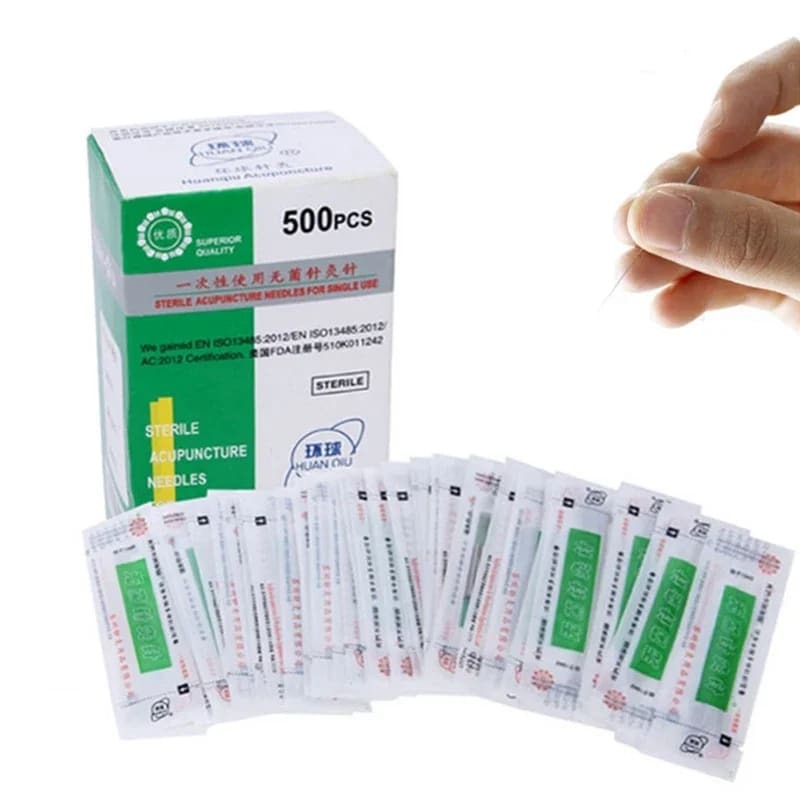 500Pcs Sterile Deisposable Acupuncture needle Huanqiu Acupoint Health Body Massage with gudin tube CE