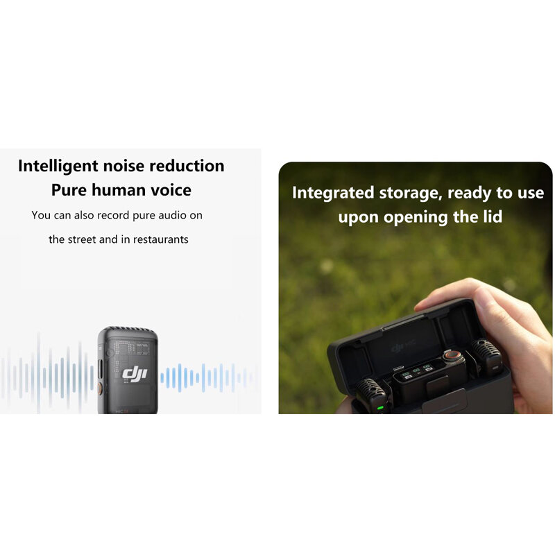 Wireless Microphone Professional Sound Quality Collar Clip Microphone Noise Reduction With Charging Case For Interview Vlog