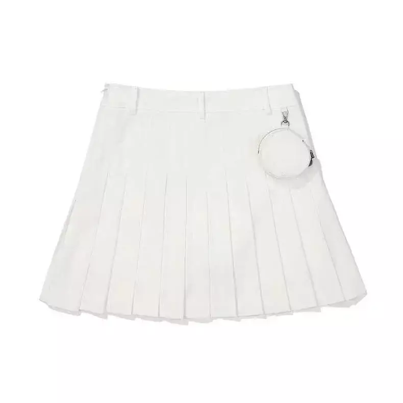 Trikot de golf deportivo para mujer, falda corta ajustada con logotipo antides lumbrante, falda plisada de color sólido