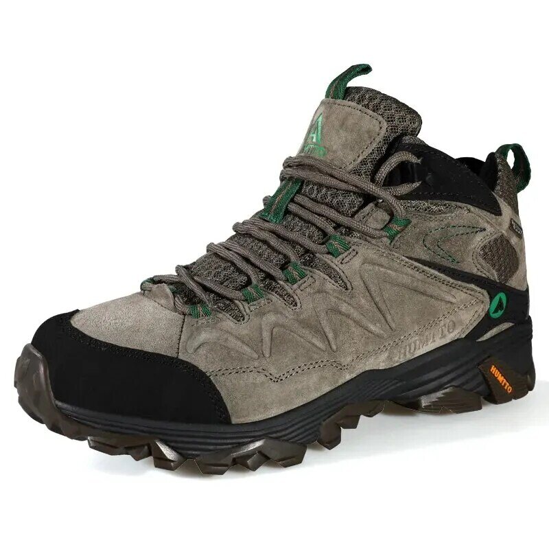 HUMTTO Hiking Shoes Leather Trekking Boots Outdoor Sneakers for Men Male Camping Hunting Mens Tactical Ankle Boots 3520