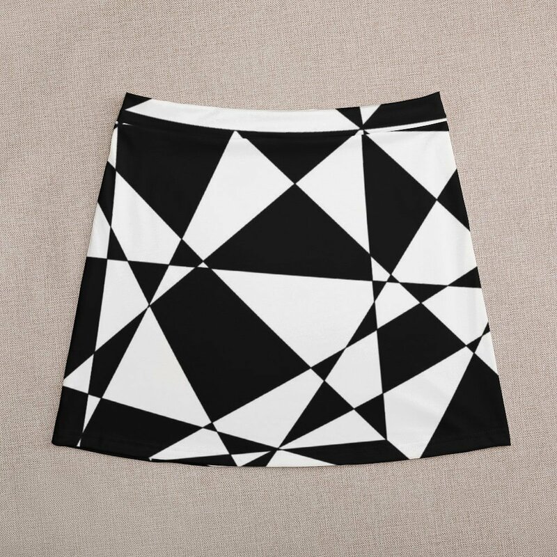 Zwart En Wit Retro Geometrisch Patroon Minirokken Voor Dames Dameskleding 2023 Nieuwkomers Dames Zomerrok
