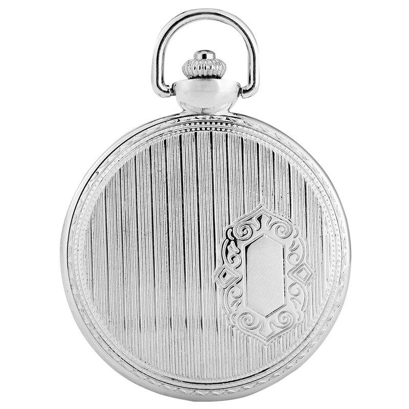 Homens e mulheres tamanho grande Golden Eagle Design relógio de bolso de quartzo, movimento prata, display numérico romano com pingente FOB corrente, Gfit