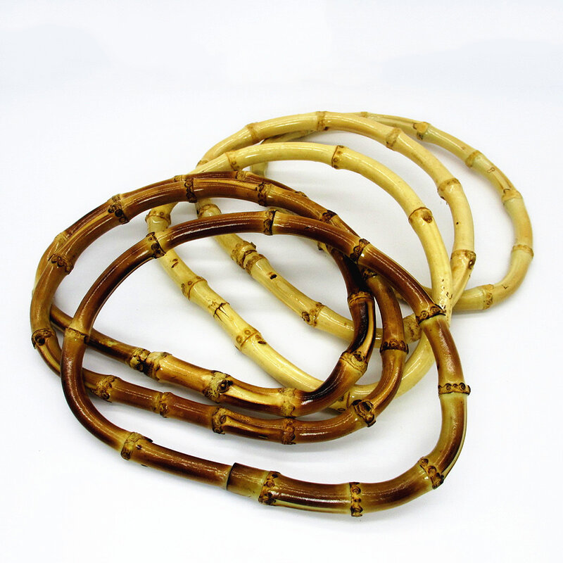 Cerchio di bambù manico artigianale borsa maniglia borsa accessorio manico di radice di bambù manico a cerchio cornice per borsa ambientale per borsa