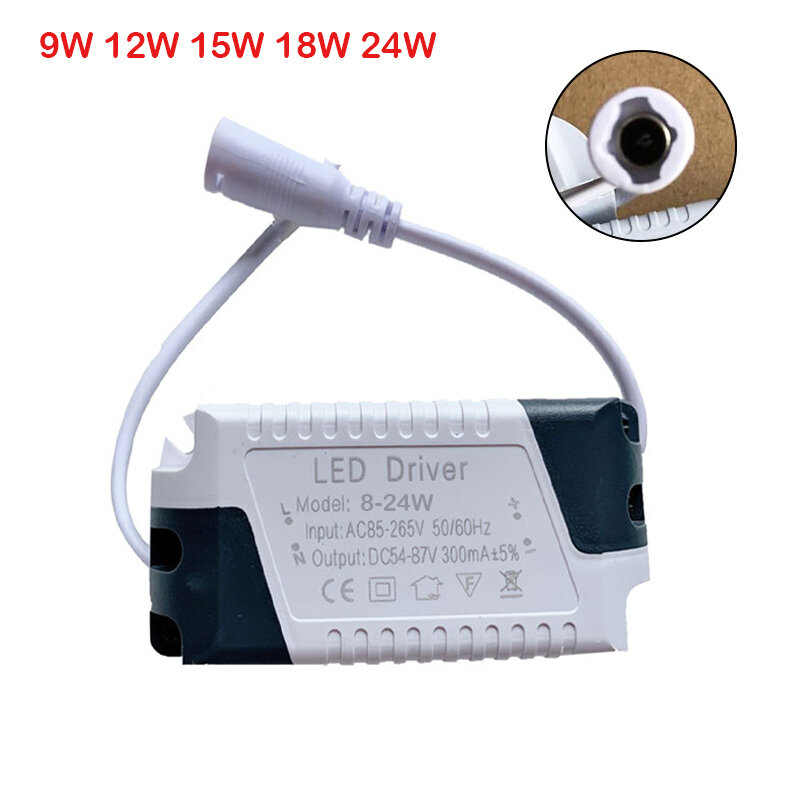 LED Driver 9W 12W 15W 18W 24W 300mA LED Power Supply Unit Lighting Transformers for LED Lamp Strip Ceiling Downlight Lighting DC
