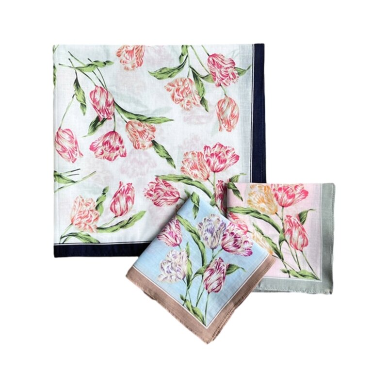Colorful Handkerchief for Woman 45x45cm Girls Wedding Party Pocket Handkerchief