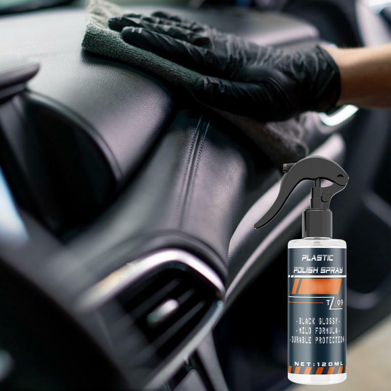 Trim Restorer 120ml Trim Shine Protectant Car Cleaner For Interior Trim Auto Detailing Supplies Restores Lost Color And Luster