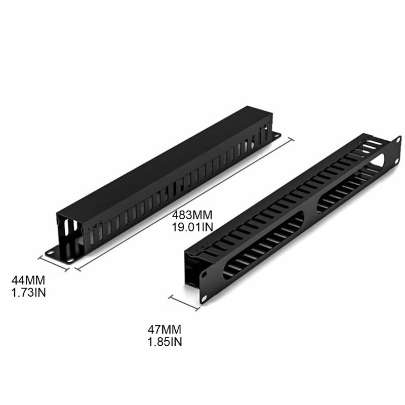Black Unshielded CAT6A 24-port Patch Panel with UTP Keystone Jacks - Straight-Through Design for Easy Installation and R7UA