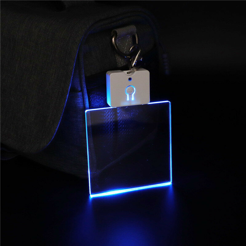 Gantungan kunci Led akrilik, 1/5 buah Remote Control 3D warna-warni RGB lampu malam liontin lampu dekorasi Natal Diy Hadiah Pernikahan Gantungan Kunci