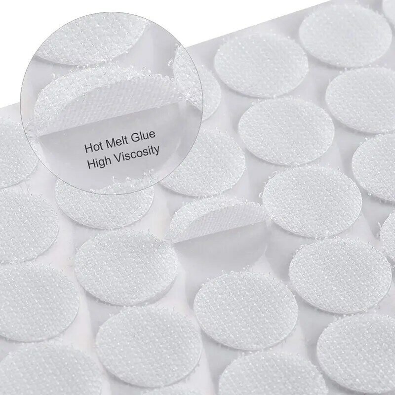 100Pairs Dot Verschluss Haken Schleife Band Starke Self Adhesive Nylon Magie Aufkleber Schwarz Weiß Verriegelung DIY Zubehör 10-30mm