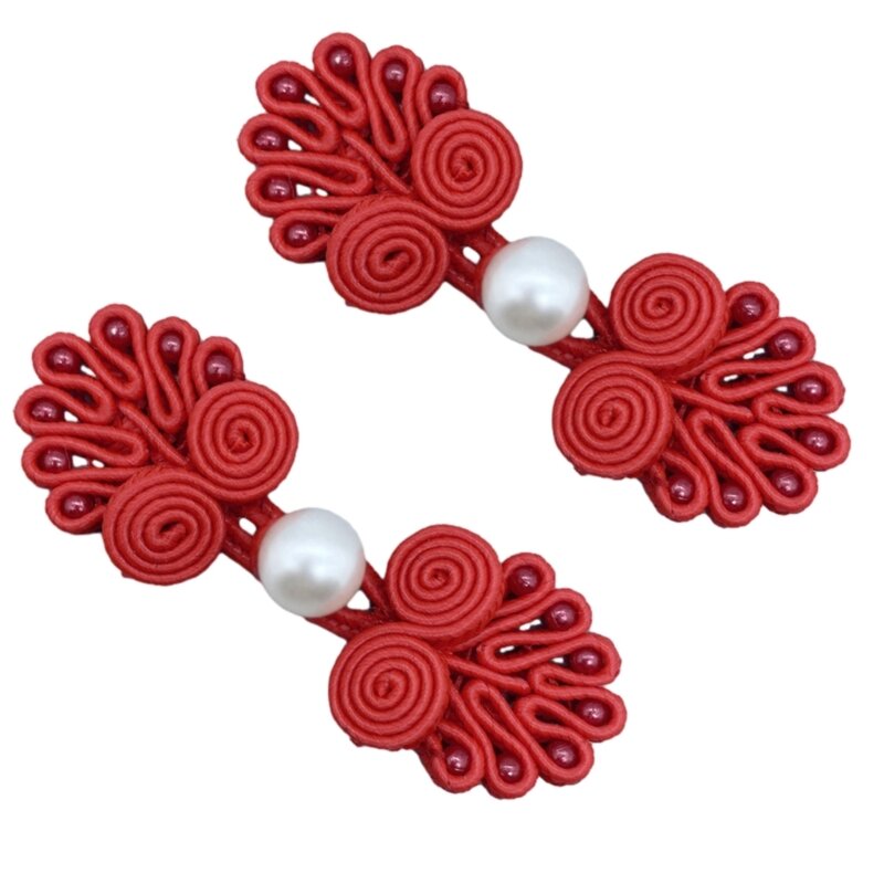 50JB botones nudo chino cuentas perlas Cheongsam capas sujetadores cárdigan para decoración ropa sujetadores