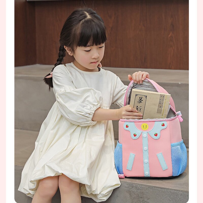 Smiley roupas jardim de infância dos desenhos animados mochilas para meninas meninos nova moda crianças balde bonito mochilas