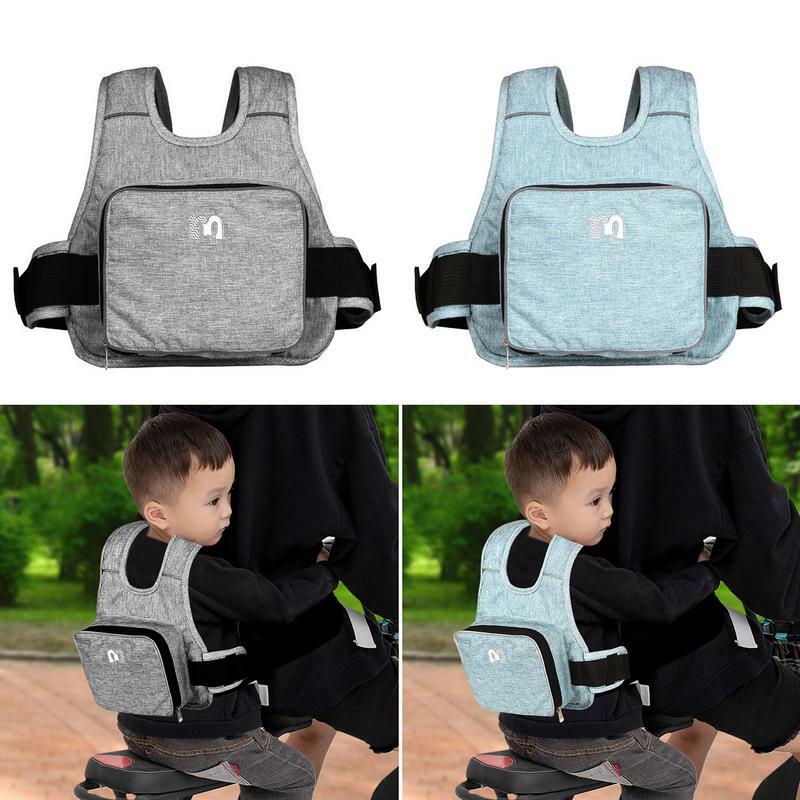 Cinturón de seguridad para motocicleta para niños, arnés de seguridad multifuncional, cómodo y protector para vehículo eléctrico