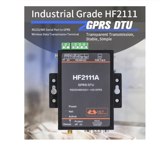 Hot Selling  Home HF2111A Industrial Modbus Serial RS232 RS485 RS422 to GPRS Converter Device Serial Server support MQTT
