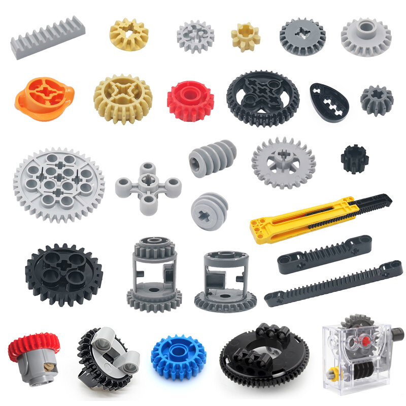 MOC Gear Series Gear plate-forme rotative crémaillère et engrenage différentiel pièces de haute technologie petites particules blocs de construction jouets