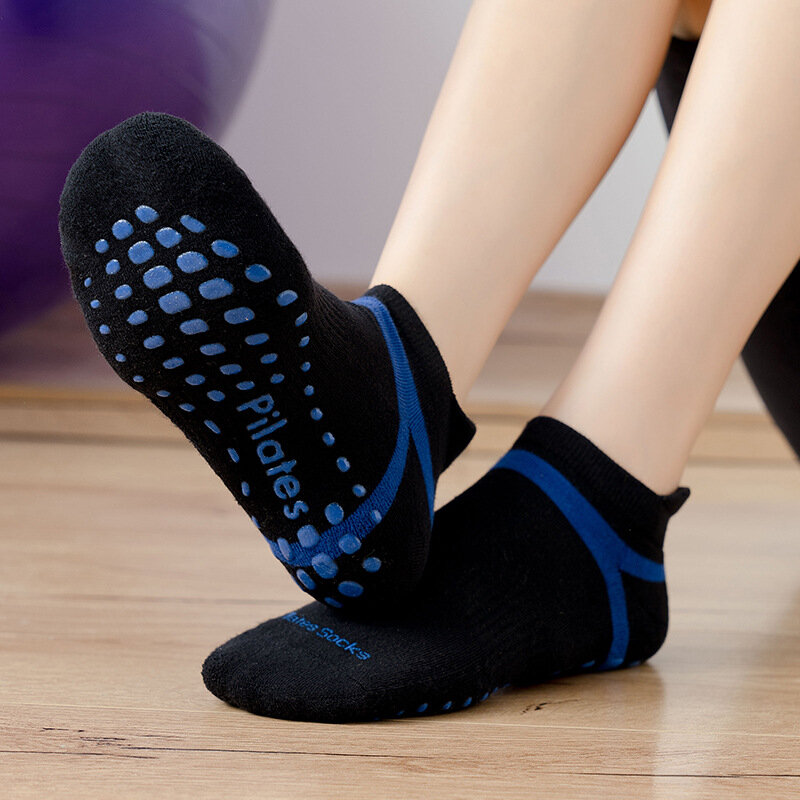 Plus Größe Baumwolle atmungsaktiv Anti-Rutsch Frauen Yoga Socken Pilates Socken Sport Fitness Gym Ballett Tanz Socken Frottee Socken für Männer