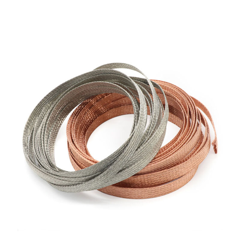 1M Copper Braided Sleeve Tinned Plating  Expandable Metal Sheath Screening Signal Wire Cable Shielded