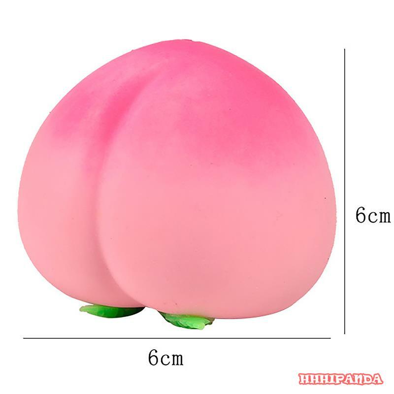 Squeeze Sensory Stress Relief Toys For Kids Adults Funny Release Decompression Peach Antistress Ball Simulation Fruit Toys