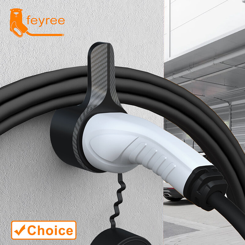Feyree-soporte para cargador EV, base para vehículo eléctrico tipo 2, Cable de carga, protección adicional, Wallbox líder