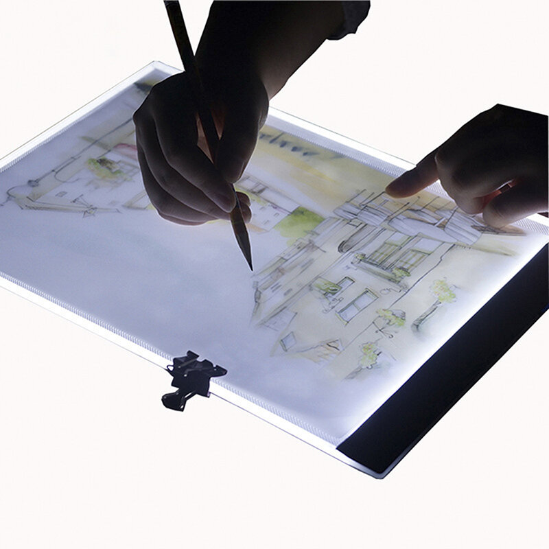 Tableta de dibujo LED A5, plantilla de Arte Fino, tablero acrílico, caja de luz, almohadilla de mesa de trazado, accesorios de pintura
