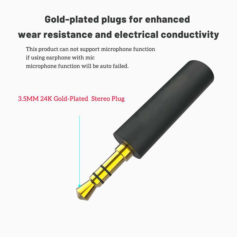 Przewód wtykowy impedancji słuchawek 75/150/200/400/600 omów adapter z redukcją szumów 3.5mm rezystancja Jack zmniejsza filtr szumów wtyczkę