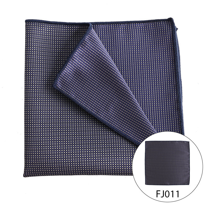 Pañuelo de tejido Jacquard para hombre, pañuelo de alta calidad con bolsillo cuadrado, color negro y gris, para traje Formal de fiesta o boda