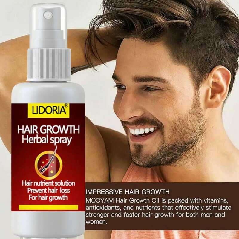 Suero para el crecimiento del cabello en Spray, tratamiento líquido para el crecimiento rápido del cabello, folículo capilar del cuero cabelludo, belleza Natural, cuidado del cabello