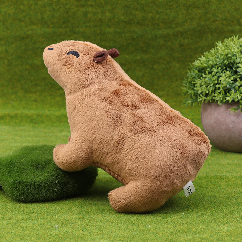 Muñecos de animales de peluche para niños, simulación suave, Fluffty Capybara, juguetes para niños, regalo de Navidad, 18cm