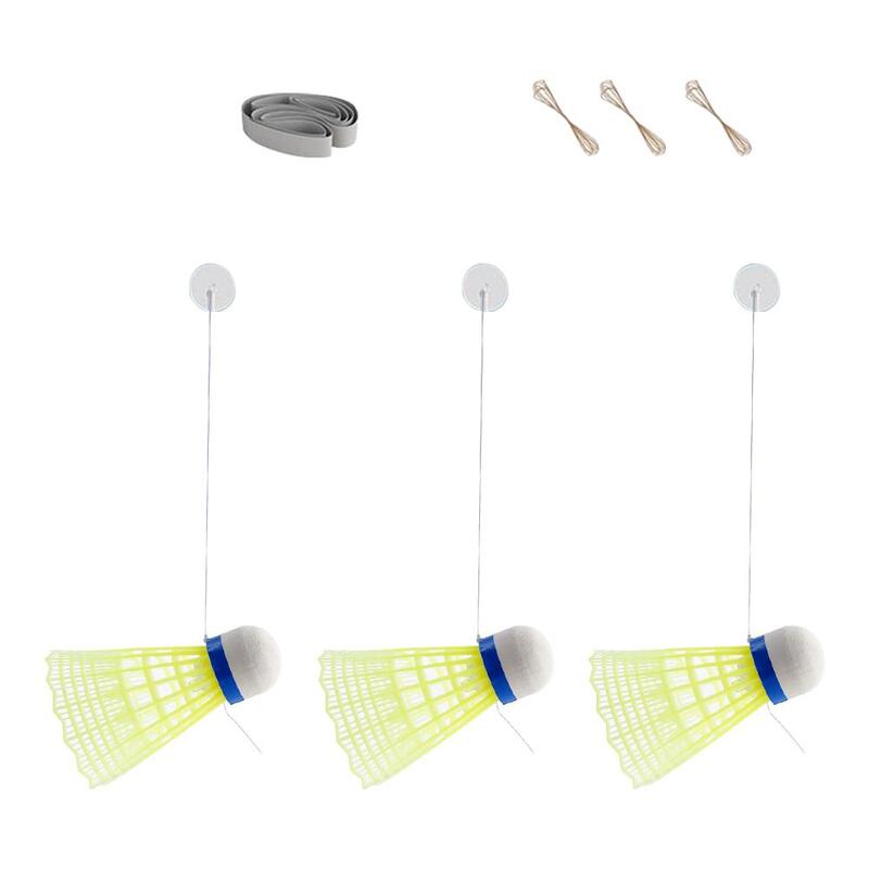Auto-adesivo badminton petecas, ferramenta de treinamento leve, instrutor brilhante ao ar livre, bolas, auto-estudo