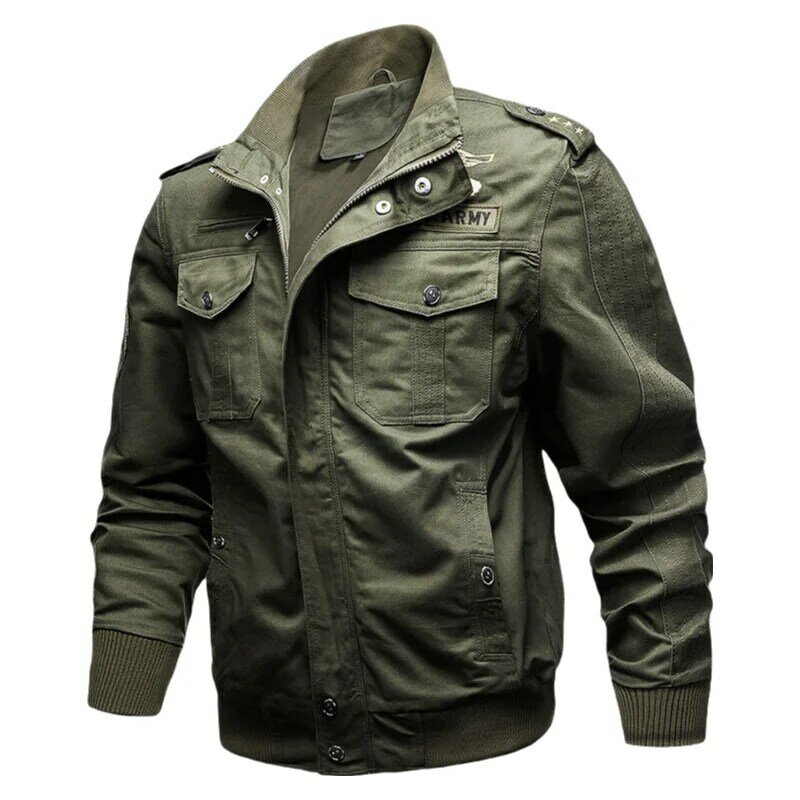 2024 new Spring Autumn Men's Jacket New Casual Military coat High Quality Design Loose Fashion Trend overcoat for menswear Tops