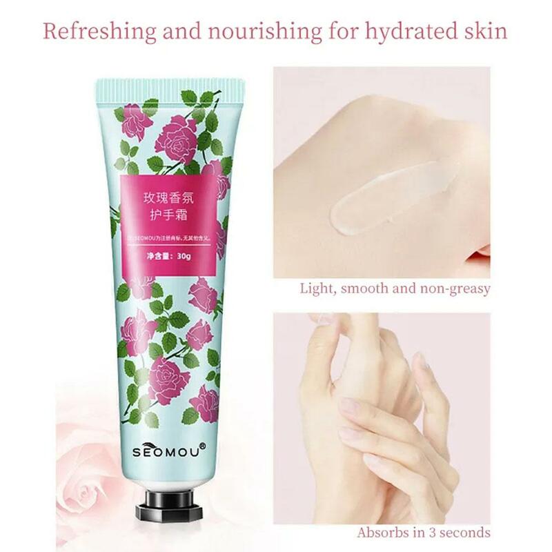 10 Stuks Bloem Fruit Handcrème Hydraterende Voedende Anti Rimpel Anti-Crack Reparatie Crèmes Voor Handen Huidverzorgingsproducten
