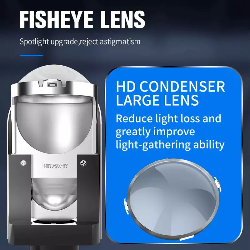 Popolare Y9D-H4 Dual Optical Lens moto Car Led Headlight Super Bright Auto Led Lights Low Beam 28W High Beam 40W