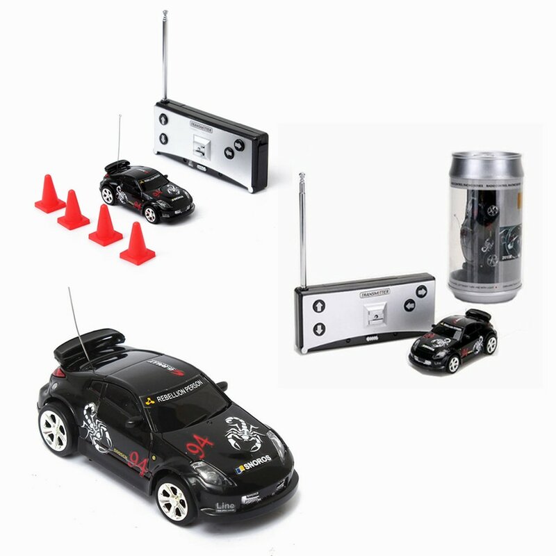 6 colori vendite calde Mini RC auto coca cola può radiocomando Micro auto da corsa 4 frequenze giocattolo per bambini