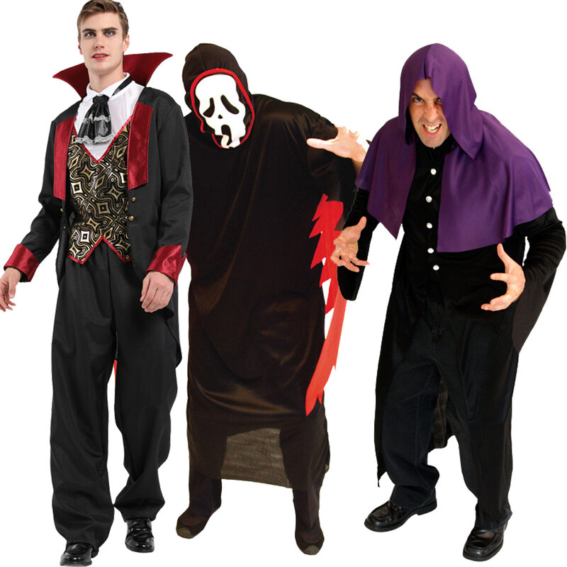 Костюм вампира для мужчин и взрослых на Хэллоуин, реквизит для косплея, принц, выступление вампира, Карнавальная вечеринка