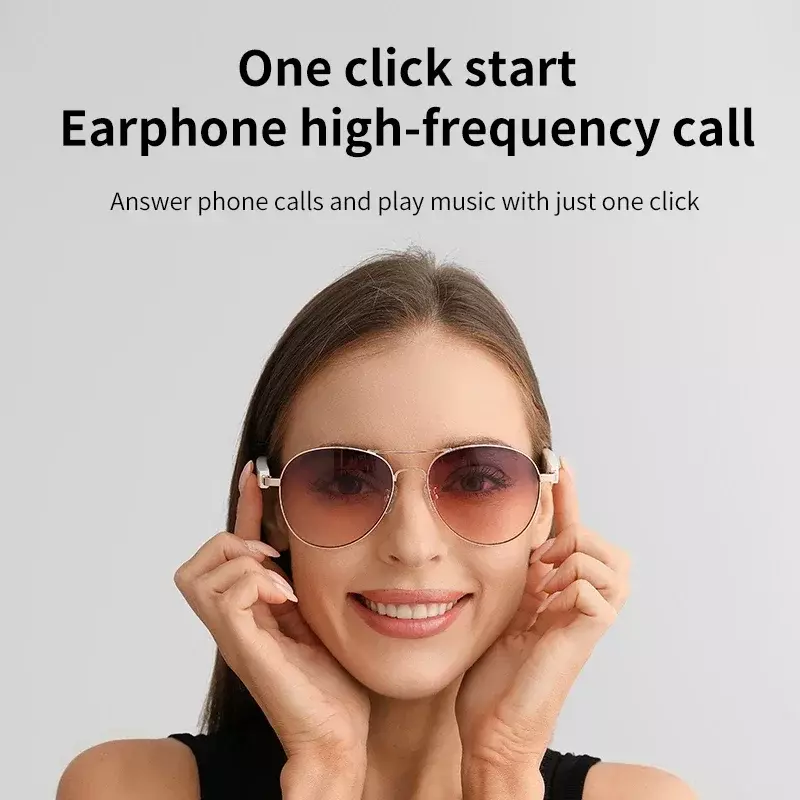 سماعات ذكية بلوتوث لاسلكية للنساء ، نظارات ذكية ، نظارات شمسية صوتية ، حماية UV400 مع ميكروفون ، جديد
