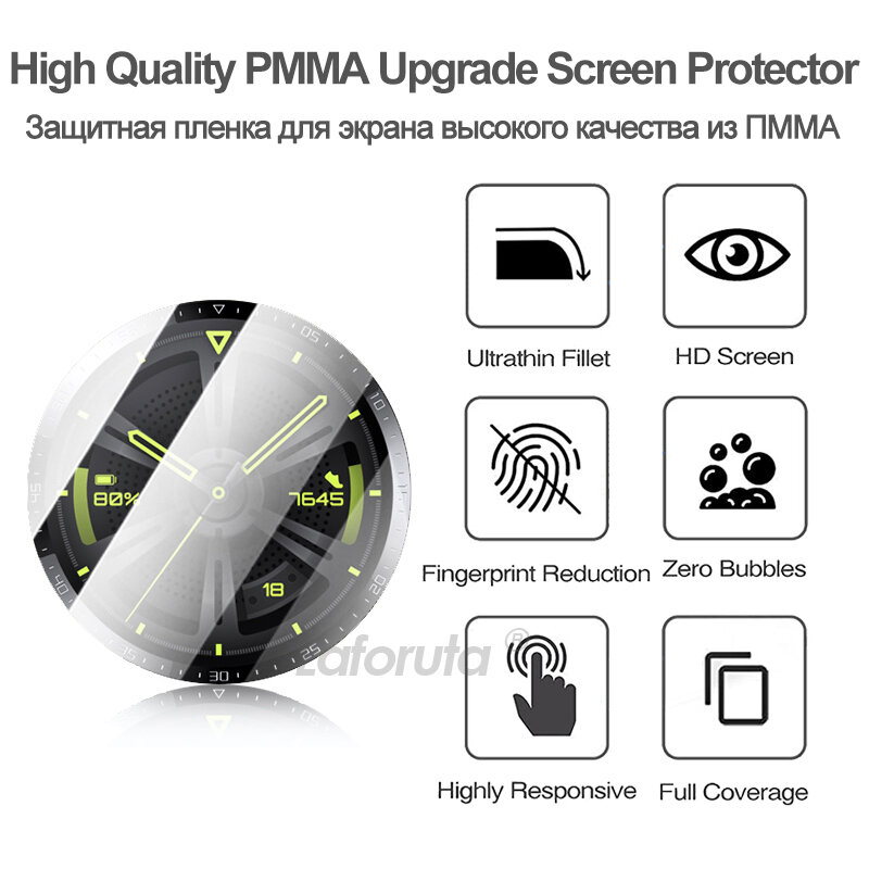Protecteur d'écran pour Huawei Watch GT2 Pro GT3, 46mm 42mm, pas de verre, pour HUAWEI Buds Band 6 7, accessoires adaptés, film de Protection
