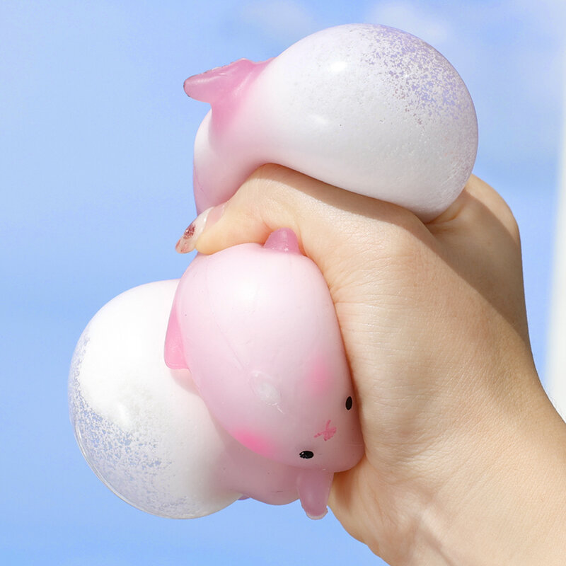 Novità Sunlight Color change Rabbit Toy Kawaii Squeeze Toys regali per bambini adulti antistress coniglio da bianco a rosa