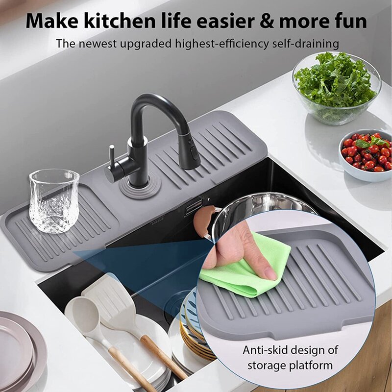 ฟองน้ำสำหรับห้องครัวอ่างล้างจานอ่างล้างจานสำหรับห้องครัวอ่างล้างจาน,อุปกรณ์อ่างล้าง,Sink Splash Protector หลัง
